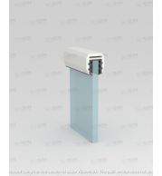 Handrail HR-03 Aluminum Glass Railing Handrail Profile for Balcony and Staircase, Compact Modern Design, Durable Finish, Easy Installation, Suitable for Indoor and Outdoor Projects 